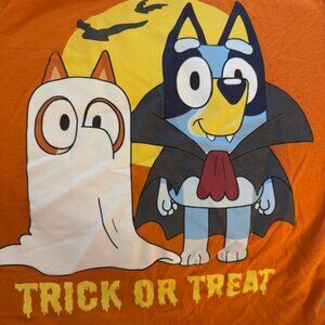 GUC Vampire Bluey & Ghost Bingo Halloween Graphic Long Sleeve Shirt